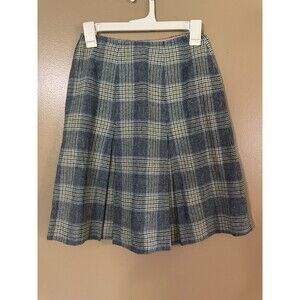 Vintage Pendleton Pleated Midi Skirt Sz 10 Plaid 100% Pure Virgin Wool USA